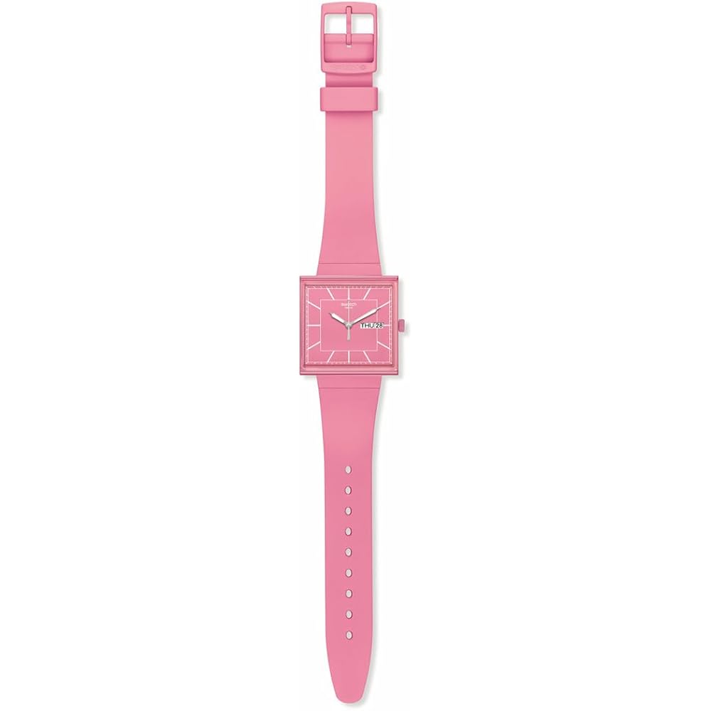 Swatch ЧТО ЕСЛИ…РОЗОВЫЕ? SO34P700 Женские аналоговые часы Цвет розового золота Водонепроницаемость 30 м