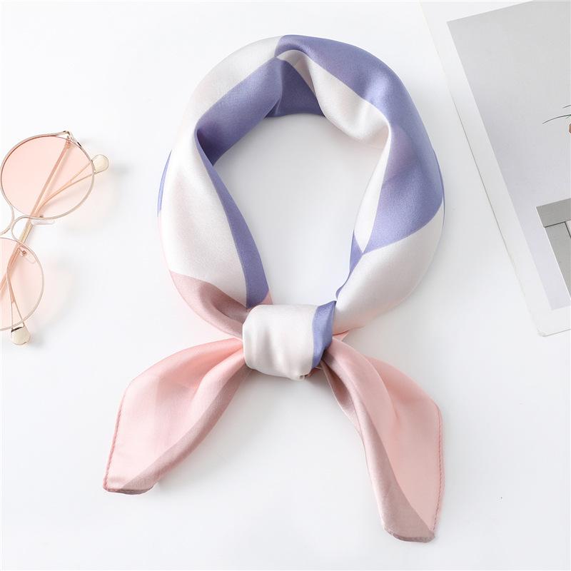 70 * 70cm New Silk Small Square Scarf For Women'S Neck Protection Professional Scarf Versatile Hair Tie Headscarf Scarf