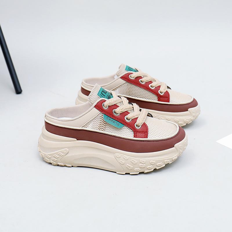 Сетчатые низкие туфли для папы, женские летние новые дышащие студенческие спортивные туфли для увеличения роста, для отдыха