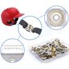 10 Pcs Stainless Steel Sports Helmets Buckles Helmet Chin Strap Snap Buckle for Football Baseball Hockey Helmet Repair Accessories