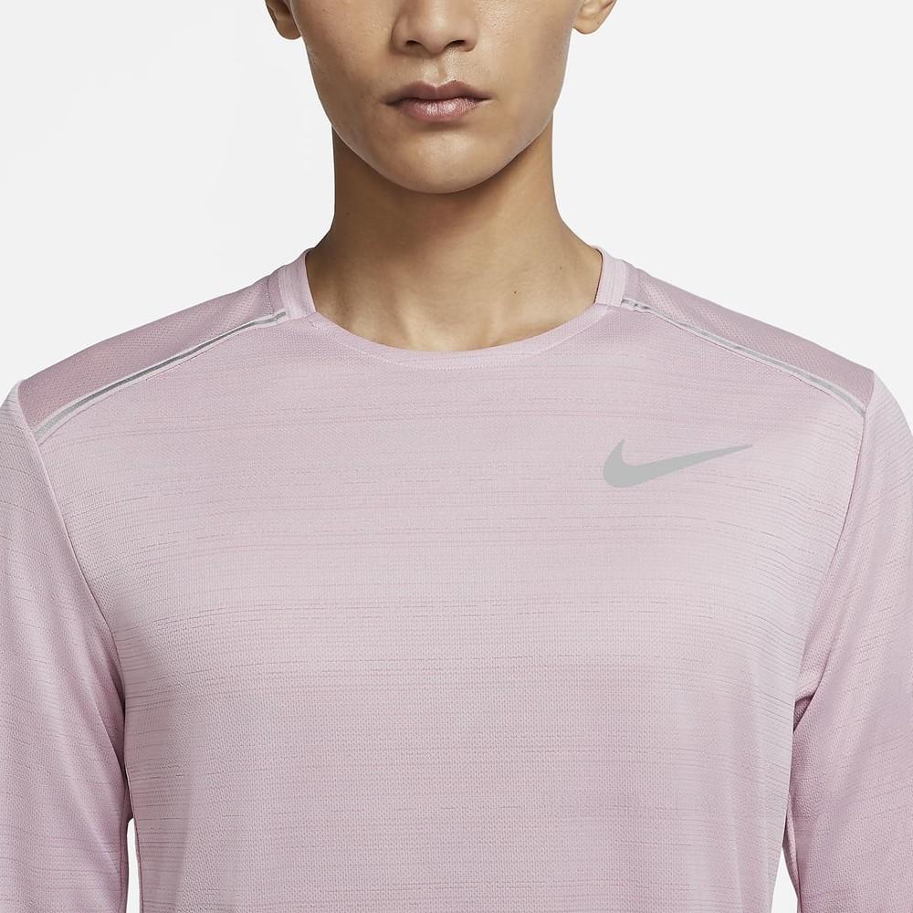 Nike Пуловер Dri-Fit Miler с круглым вырезом Простая футболка для бега с длинным рукавом Мужские топы CU0319-516