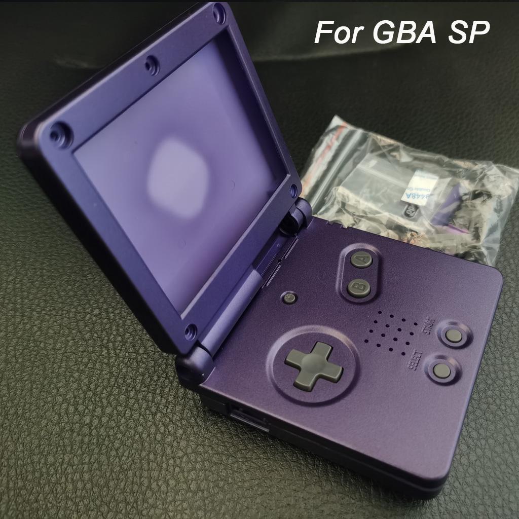 New Shell Case for GBASP Housing GBA SP Shell with Buttons and Sticker Sets Replacement for Gameboy Advance SP Game Accessories