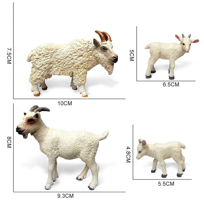 Farm Animal Goat Figurine Collection Model With Pvc Material For Kids Play Farm