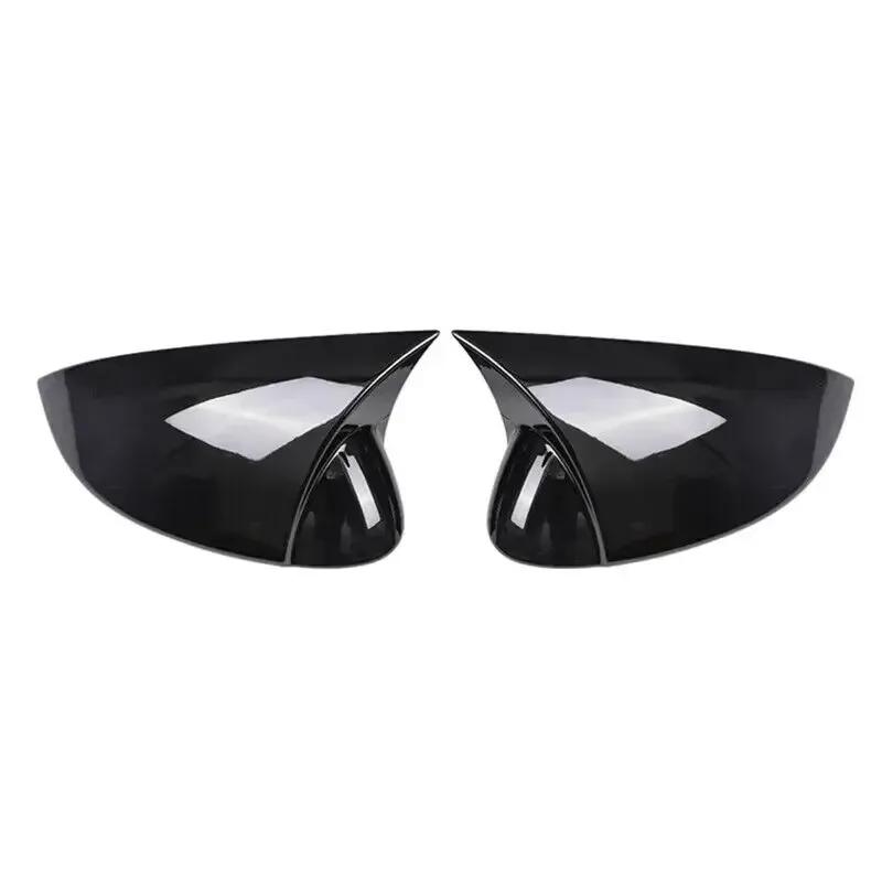 For VW Golf MK8 ABS Car Rearview Side Mirror Cover Wing Cap Exterior Door Housing Trim Adhesive Sticker