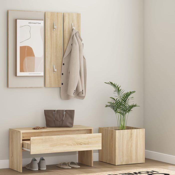 Maison Exclusive - Ensemble de meubles de couloir Chêne Sonoma Bois d'ingénierie