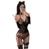 Леопардовый принт Боди с открытой промежностью - Соблазнительный комплект страсти для женщин