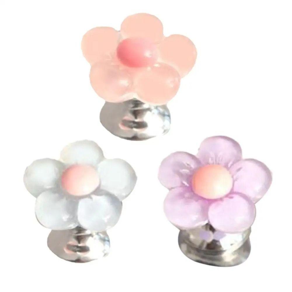 Self-Adhesive Toilet Tank Button Flower Shape Water Press Flush Button  Bathroom Decor Accessories