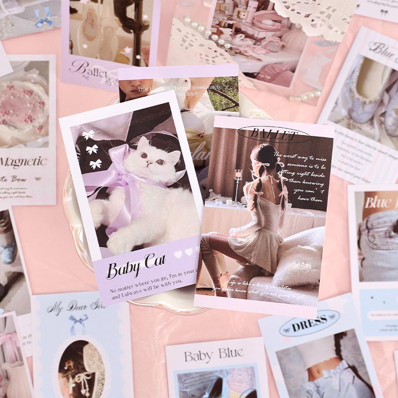 30 листов, милая модная наклейка для студентов, милый кружевной бант, балетная наклейка с изображением кота, канцелярские принадлежности, DIY Декор, наклейка для скрапбукинга и журнала