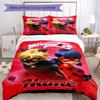 3pcs Custom Name Ladybug Bedding Set Duvet Cover Closure Includes 1 Duvet Cover & 2 Pillowcases, Soft and Comfortable for All Seasons.