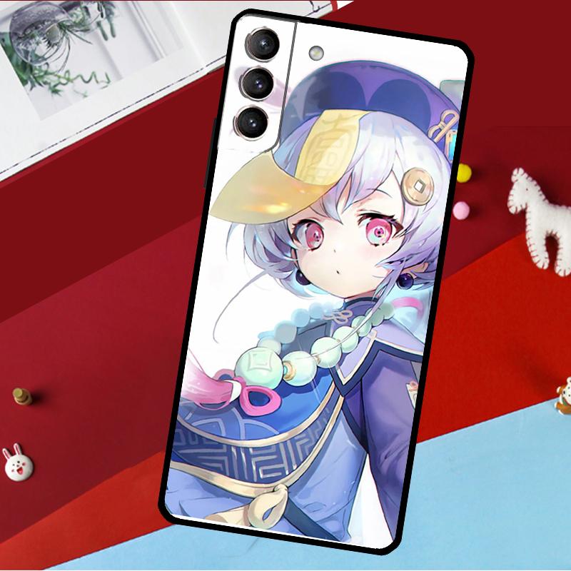 Чехол Genshin Impact Qiqi для Samsung Galaxy S26 Ultra S24 S22 S23 S25 Plus S20 S21 FE S9 S10 S25 FE