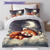Good Night Dogs Pattern Bedding Quilt Set Quilt Cover Pillowcase Home Decoration Birthday Gift (1 * duvet cover + 2 * pillowcase, without core)