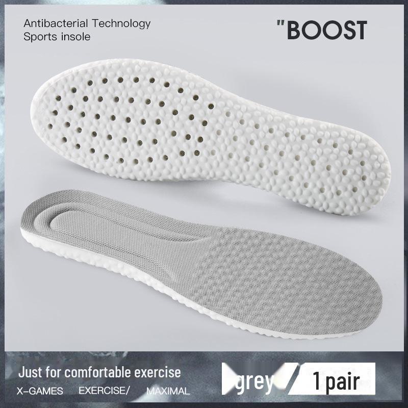 Спортивные стельки Boost: Утолщенная амортизация, дезодорант, мягкая подушка, идеальна для длительного комфорта, полиуретановый латекс
