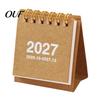 Artistic Office Stationery Supplies Mini Desk Calendar 2026-2027, Oct 2026 to Dec 2027 Standing Flip Small Practical Gift for Students Professionals