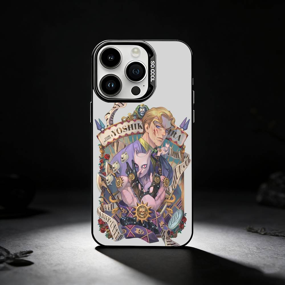 K-Kira Yoshikage Phone Case For iPhone 17,16,15,14,13,12,11 Plus,Pro Max,XS,Colored silver phone case