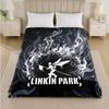 Linkin Park Print Flannel Blanket Cozy Lightweight Plush Throw Blanket For Bed Sofa Household Use