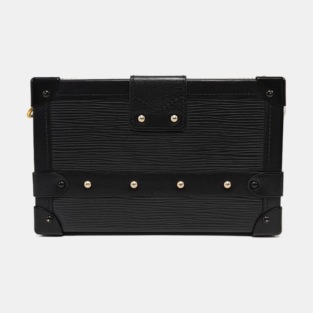 [Pre-Owned] Petite Malle Chain Scarf Bag With Detachable Adjustable Shoulder Strap Epi Leather Hard Case Clutch Crossbody Shoulder Bag - Good #J0EQ2Z