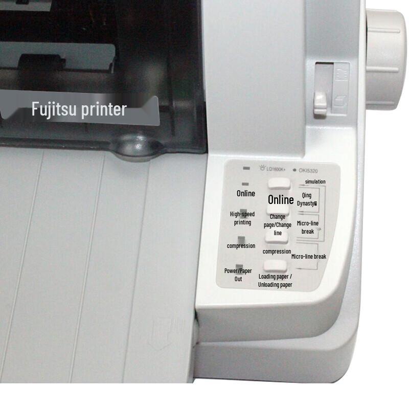 Fujitsu DPK890H 24-Pin Flatbed Dot Matrix Printer CN plug (adapter included)