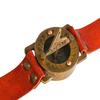 Steampunk Brass Sundial Compass Wristwatch Leather Strap Timepiece