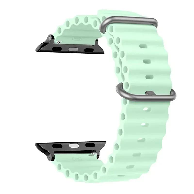 Ремешок для Apple watch ultra 3 ремешок 49 мм 44 мм 45 мм 46 мм 41 мм 40 мм 38 мм 1:1 Оригинальный ремешок Ocean для iWatch series 11 10 9 8 7 se