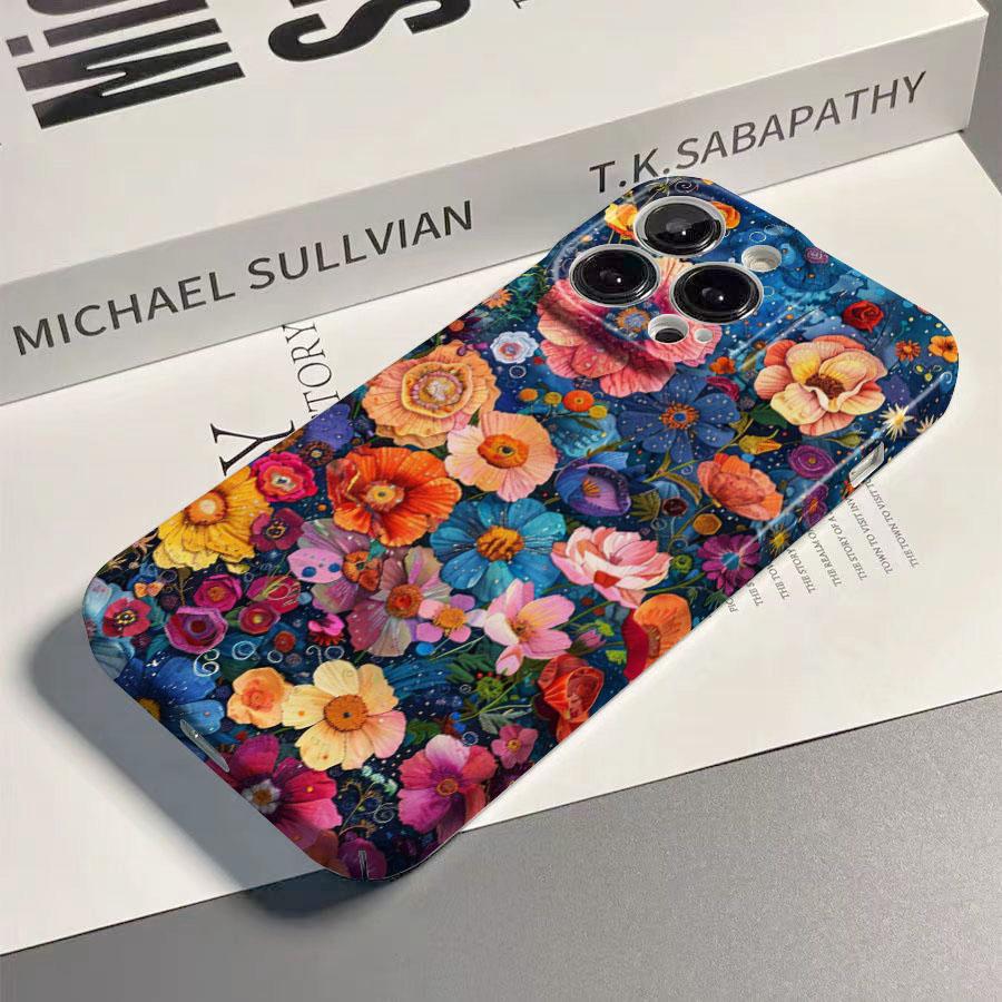 Роскошный чехол с цветами для Samsung Galaxy S20 S21 S22 S23 S24 S25 FE Plus Note20 Ultra 4G 5G Глянцевая пленка Жесткая крышка из поликарбоната