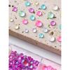 6/12 Grids Assorted Macaron Flat Bottom Pearlescent Rhinestones, Semi-Circular Illusory Decorative Manicure Pearls, Unscented Nail Supplies Nails Nail