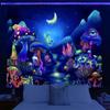 Home Decoration UV Tapestry Fluorescent Skull  Wall Hanging Cloth Bedroom  Psychedelic Art