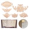 Parts European Wood Carved Woodcarving Decorative Wooden Figurines Crafts Corner Appliques Frame