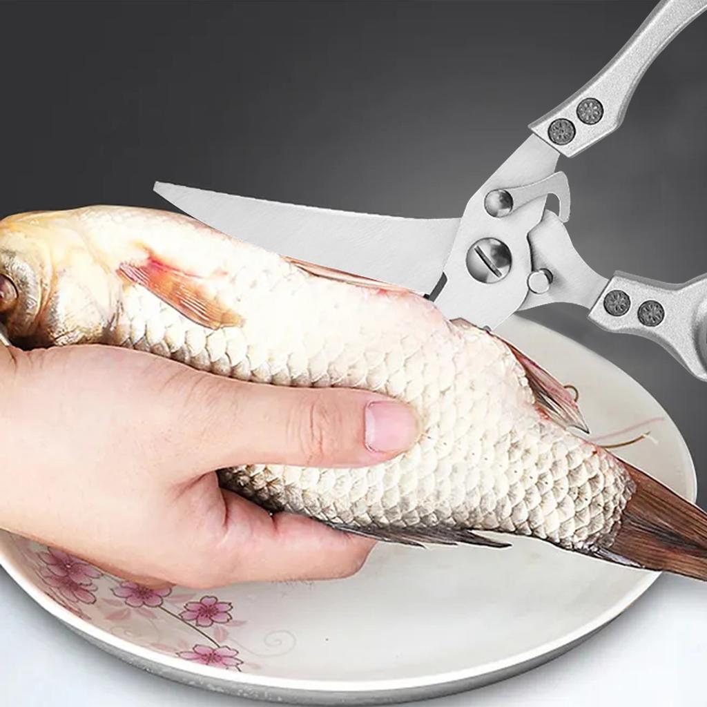 Hunting Knife Stainless Steel Boning Butcher Knife Meat Cleaver Camping Knife Kitchen Scissors Chicken Bone Shears