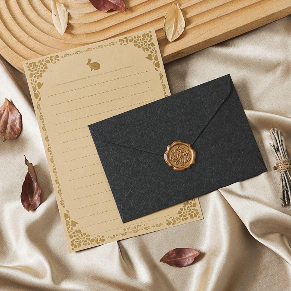 10pcs Vintage Envelopes Set Sheepskin Envelope Invitation Card Decoration Letter Paper Set Romantic Nostalgia Art