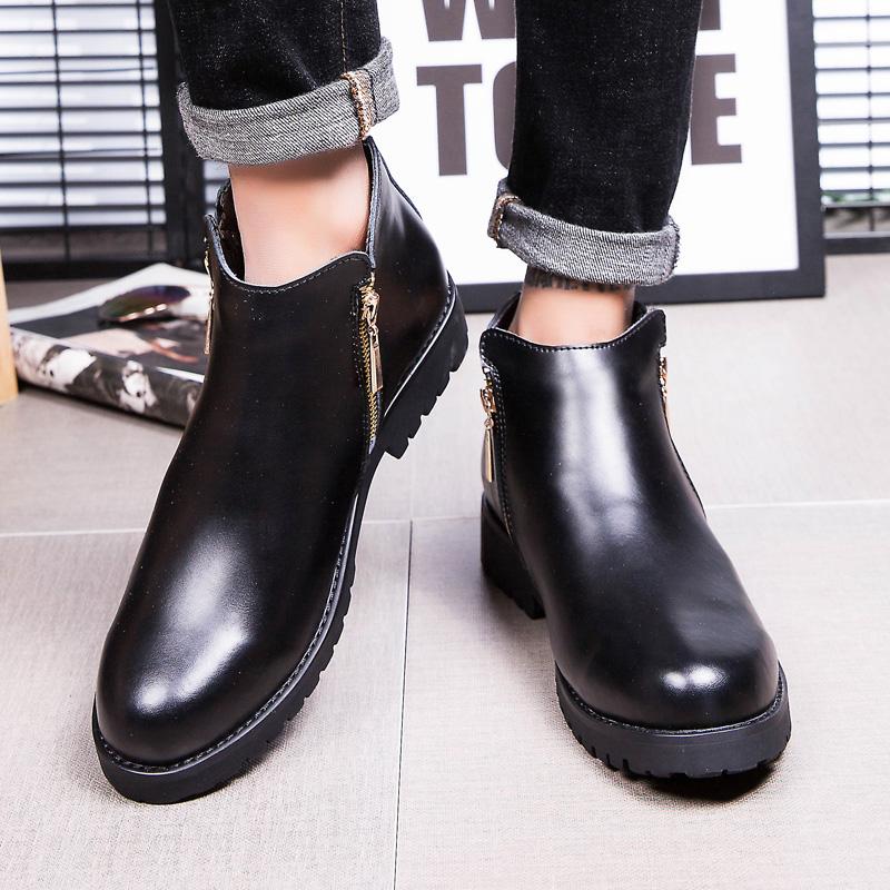 Классические мужские ботильоны из натуральной кожи 2024 года, высококачественные ботинки для пустыни, универсальные мотоциклетные ботинки с боковой молнией