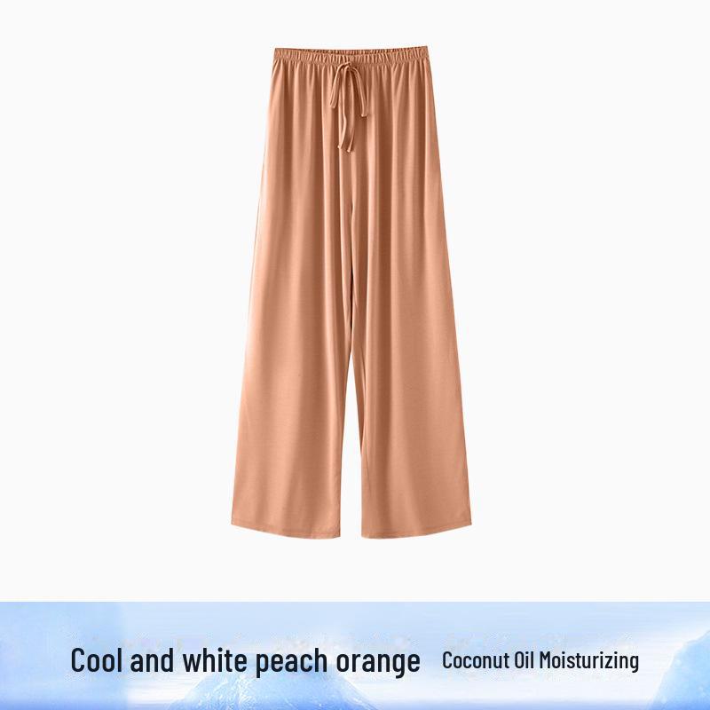 Женские летние свободные пижамные брюки из модала с широкими штанинами — дышащие и удобные для использования на открытом воздухе домашние брюки из ледяного шелка.