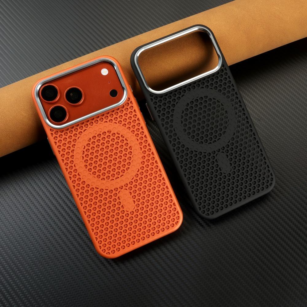 For Magsafe Original Heat Dissipation Mate Phone Case For iPhone 17 Air 16 15 14 13 12 Pro Max Magnetic Metal Frame Bumper Cover