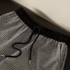 Women's Houndstooth Wide-Leg Drawstring Pants