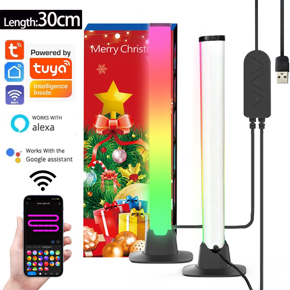 Атмосферный светильник, светодиодный Wi-Fi/Bluetooth, управление музыкой, ритм, праздничное украшение, светильник, освещение в приложении, лампа для игры, настенный настольный светильник