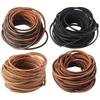 DIY Genuine Leather Cord Flat/Round Real Leather Strips Natural Leather String Woven Bags