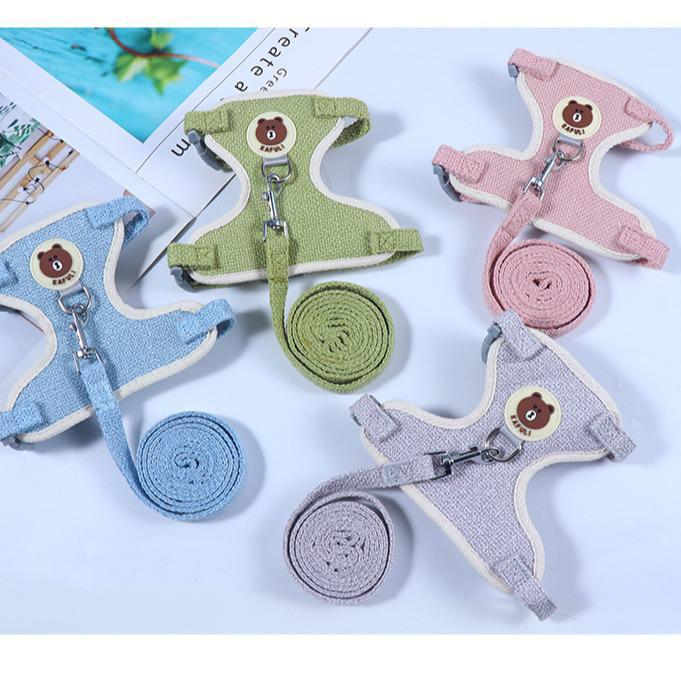 Cartoon-Style Cat Harness Leash - Escape-Proof Vest for Walking Pets