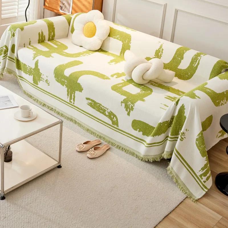 Черно-белое синельное диванное полотенце для гостиной, нескользящий чехол для дивана, чехлы для диванов, L-образный угловой коврик для дивана, подушка для сиденья, современный дом