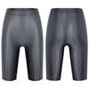 Womens Glossy High Waist Shorts Elastic Waistband Short Leggings Swimwear Workout Sports Bottoms