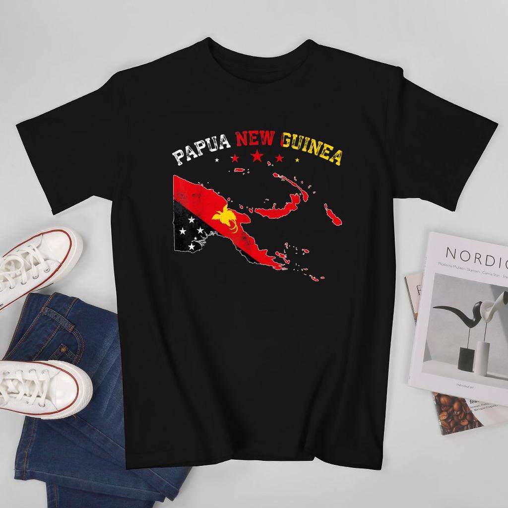 More Design Papua New Guinea Flag Unisex Tshirt Tees Tshirt Oneck T Shirts Unisex Boys Clothing 100 Cotton