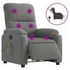 VidaXL Fauteuil inclinable de massage électrique gris foncé 3204924