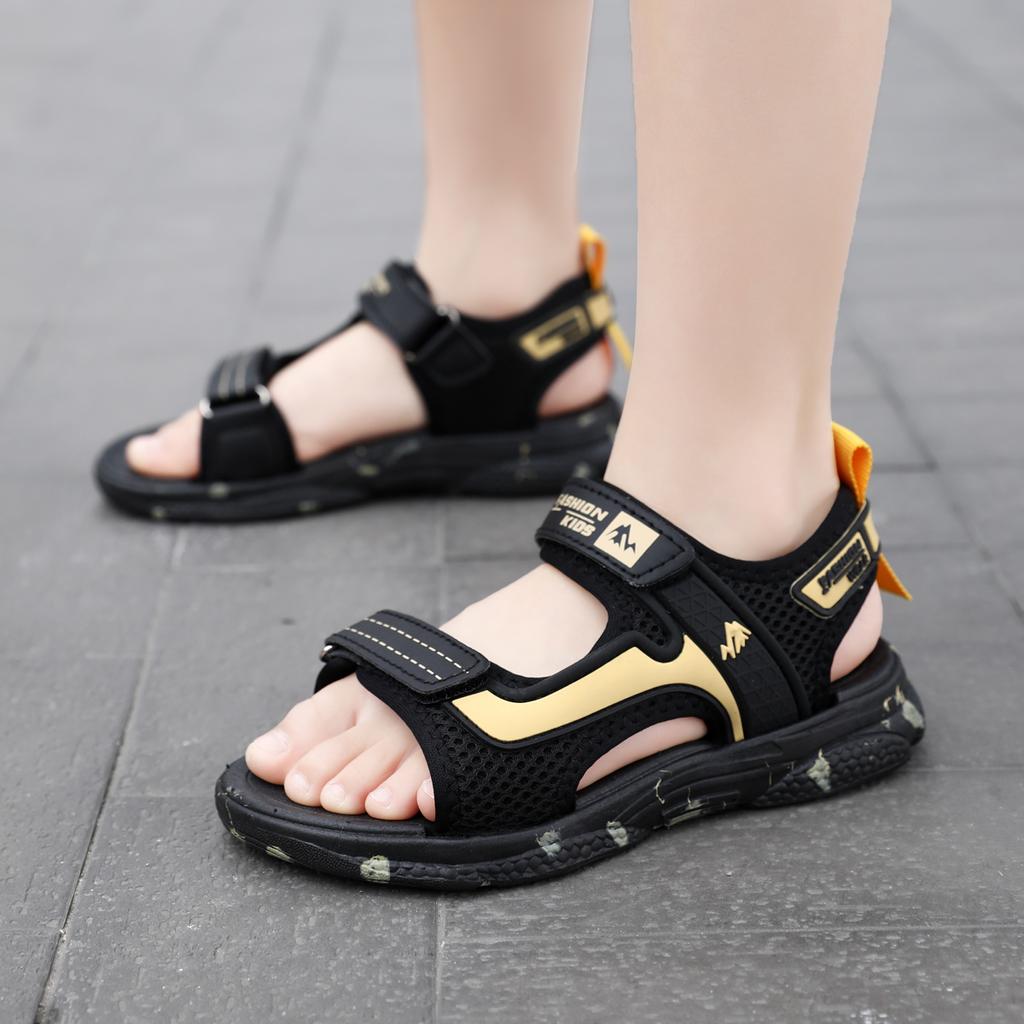 Резиновые нескользящие и износостойкие сандалии Модные детские пляжные сандалии