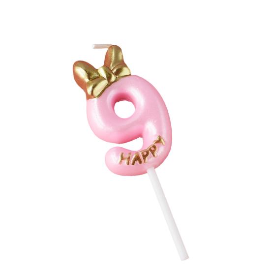 Портативные свечи для торта, изысканное привлекательное украшение, 0-9, цифровые