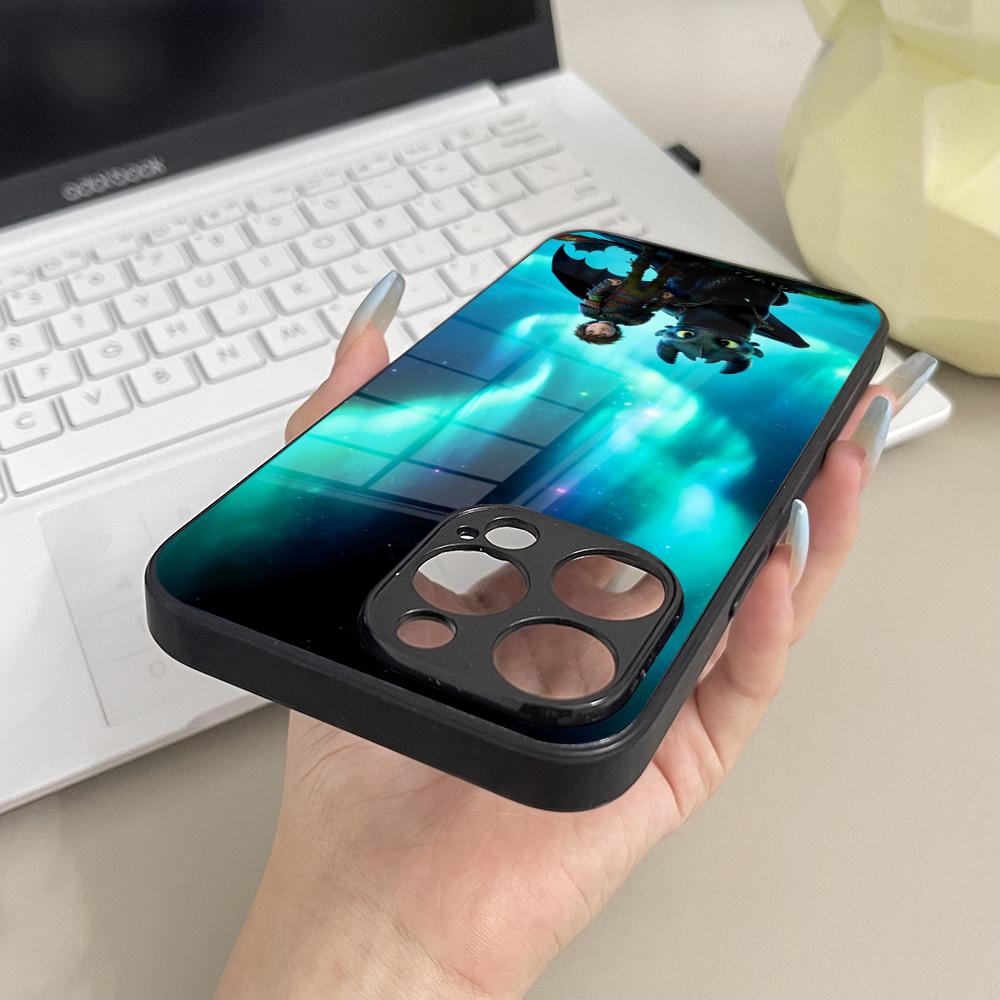 Мультяшный Чехол-Крыло Дракона Беззубика Стеклянный Для Samsung Galaxy S26 S25 S23 S24 S21 S22 S20 Ultra Fe Plus A16