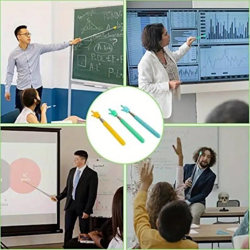 Телескопическая палочка для чтения на палец, хлыст, командная палочка, нажмите, чтобы прочитать, учебные пособия, инструмент для учителей в классе, указательная палочка