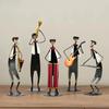 Minimalism Band Musician Figures Statue Desk Decoration Metal Crafts Ornaments Dancer Character Sculpture Modern Home Decor