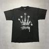 Винтажная футболка Stussy с рисунком Джокера и короны, граффити, размер XL, унисекс