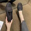 Hollow-out One-pedal Flat-soled Comfortable Work Shoes 2025 Summer New Non-slip Slippers Women's Sandals Are Not Tired Feet Single Shoes