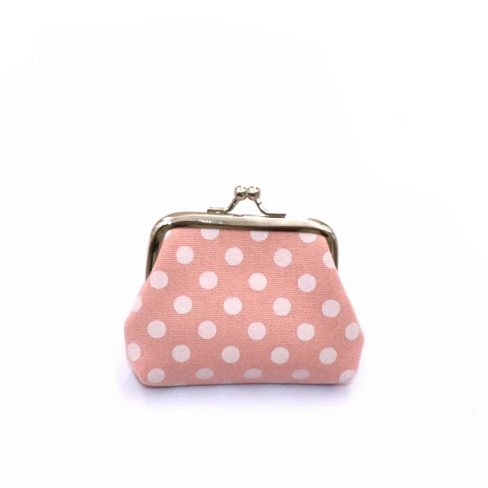Women's Coin Purse Oil Wax Leather Wallet 4 Inch Buckle Mini Wallet Coin Bag Lipstick Storage Bag Ladies ClutchBag