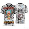 2026 New One Piece Chopper Manga Collage 3D Print T-shirt Unisex Short Sleeve Tee Family Matching Parent-child Outfit Summer Top