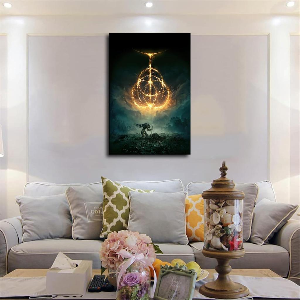 Постер Elden Ring Видеоигры Холст Арт Постер и Настенное Искусство Принт Картины Современная Семейная Спальня (08×12 дюймов-Без рамы)